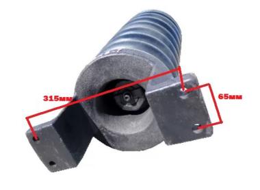 Натяжное устройство гусеницы в сборе Hyundai R250LC/R260LC (длинный, L=850мм, Ø 50мм) 81N7-14010
